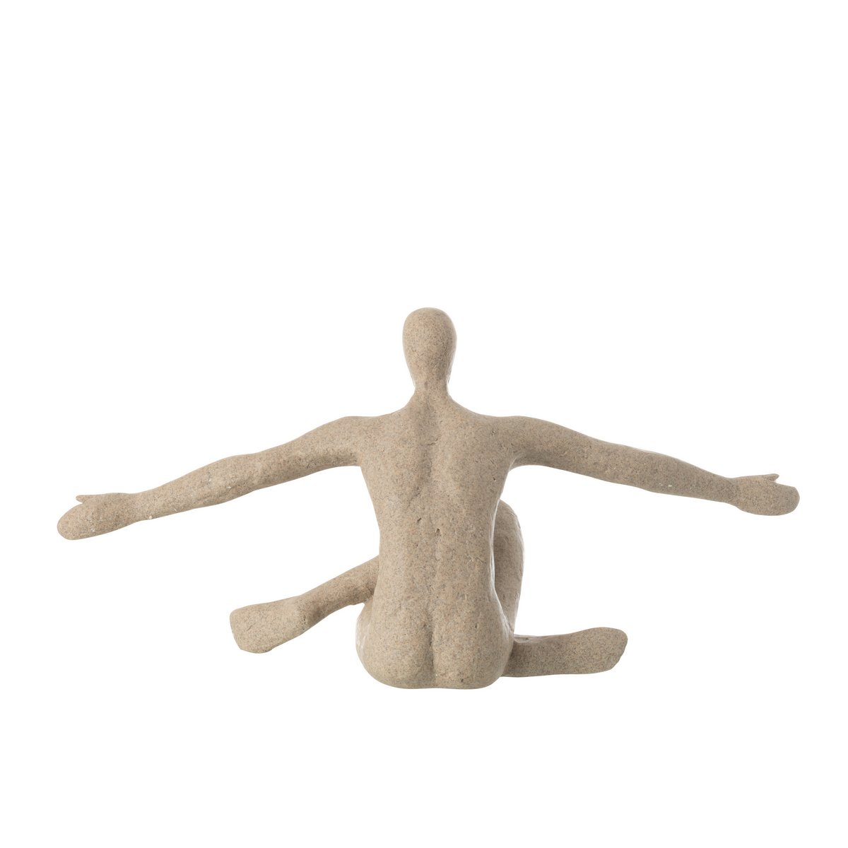 Skulptur Offene Arme – Moderne Kunstfigur in Beige 57cm