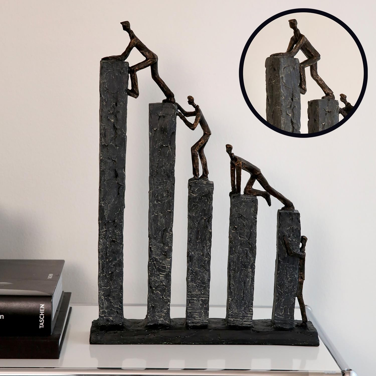 Kletternde Figuren Raise - Handgefertig mit inspirierendem Spruch