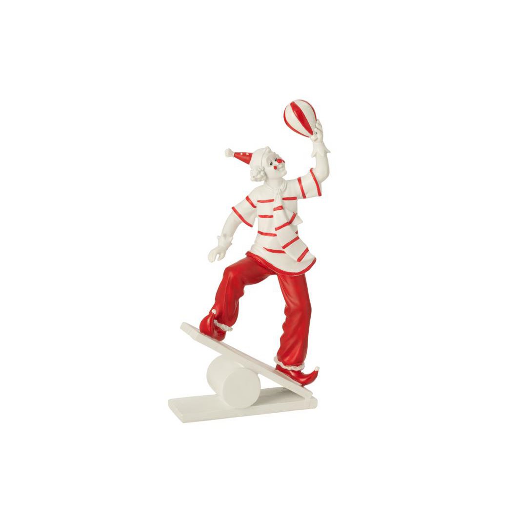 J-Line Clown Koorddanser Steen Wit/Rood