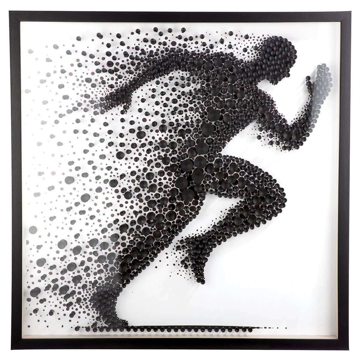 Leinwandbild Sprint Läufer 3D Optik modern quadratisch 80x80 cm