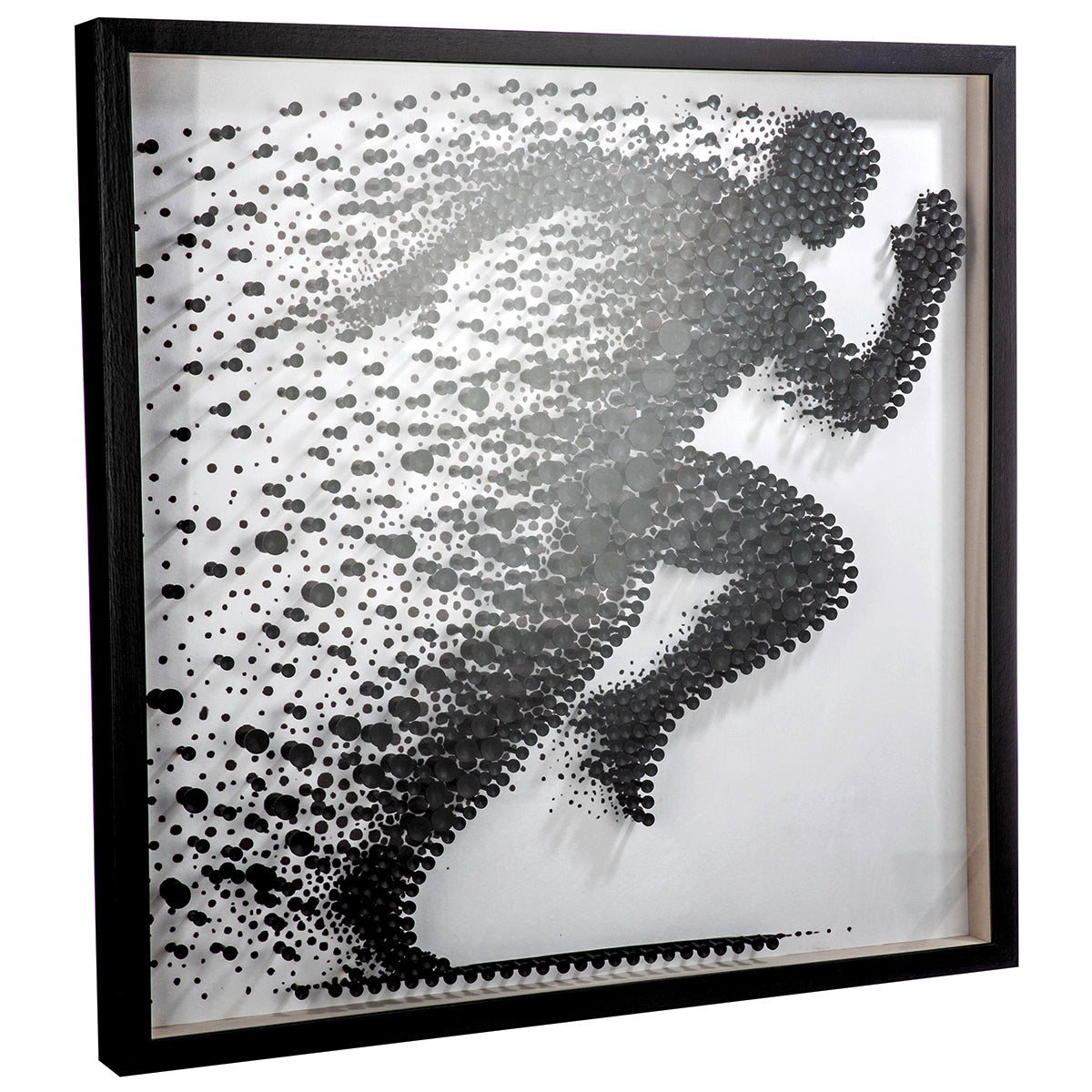 Leinwandbild Sprint Läufer 3D Optik modern quadratisch 80x80 cm