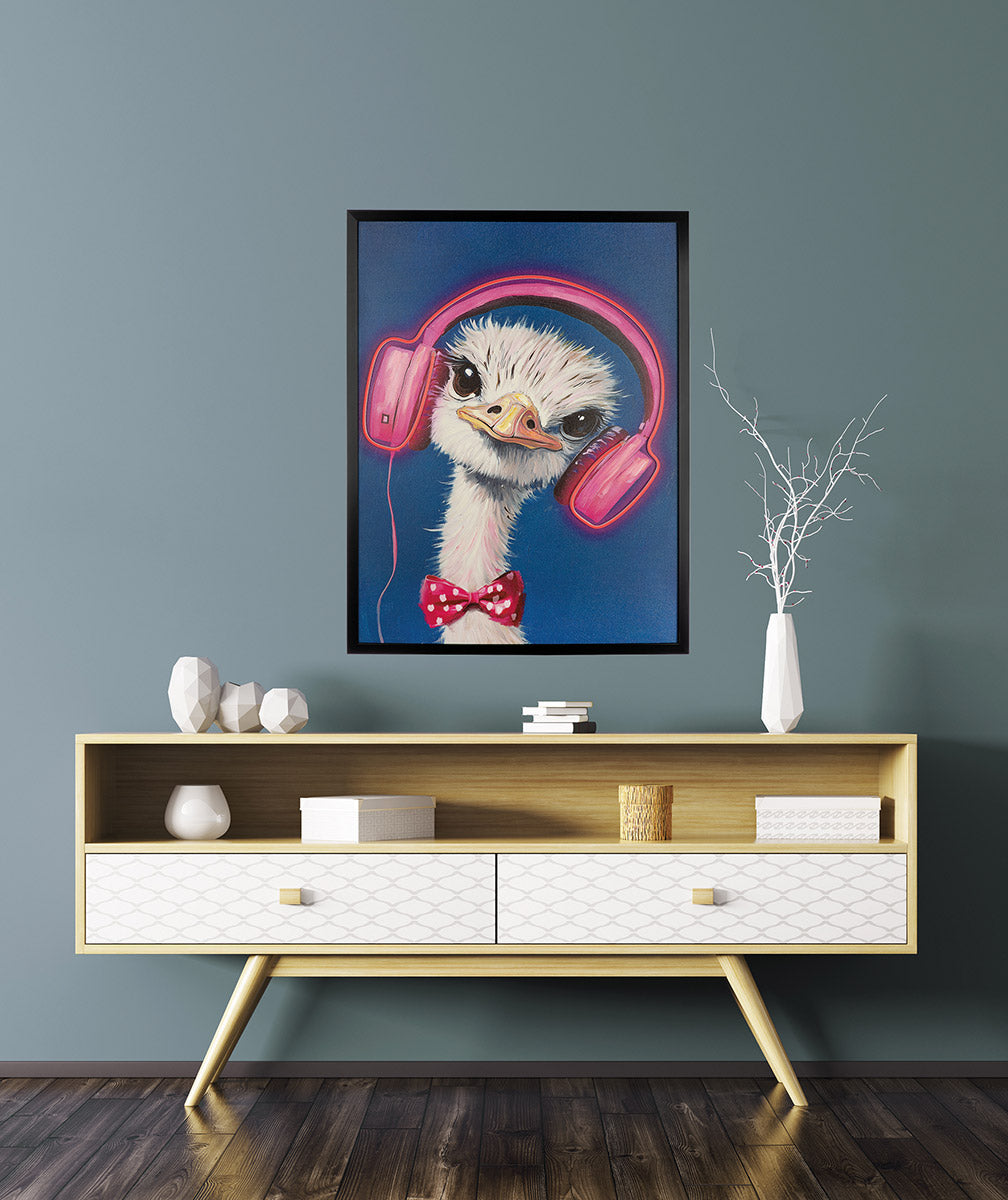 Bild LED Bird On Ear Leinwand mehrfarbig