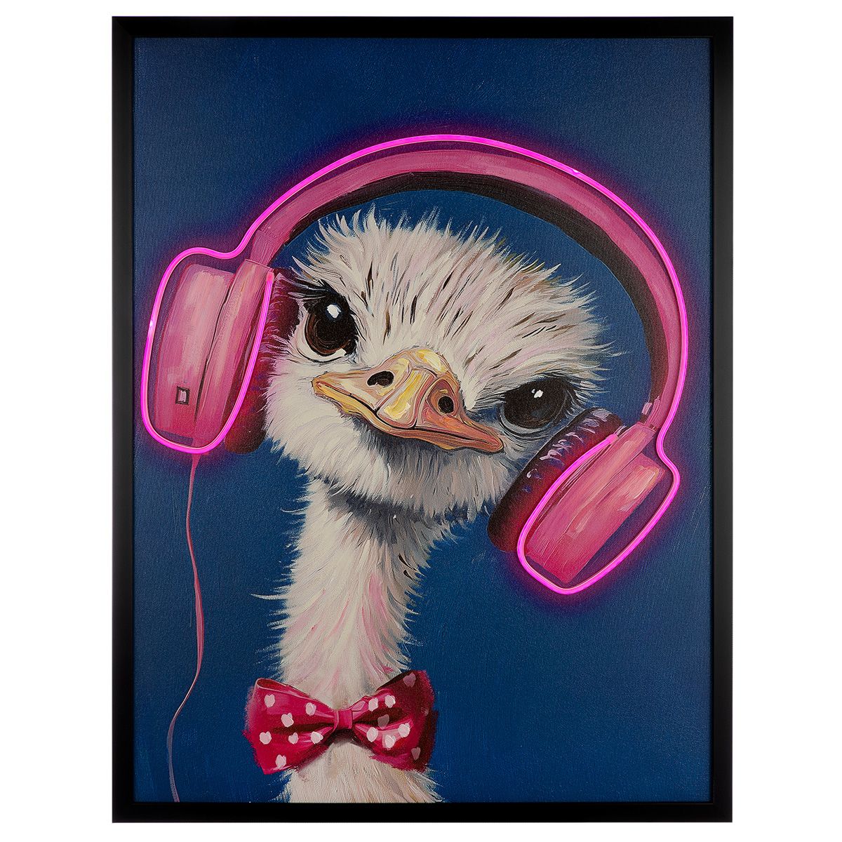 LED Leinwandbild Bird On Ear – Stimmungsvolle Wanddekoration mit Vogelmotiv