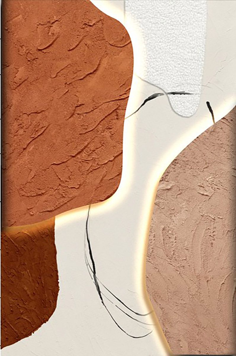 LED Wandbild Structo Abstrakt Mehrfarbig 80x120 cm auf Leinwand