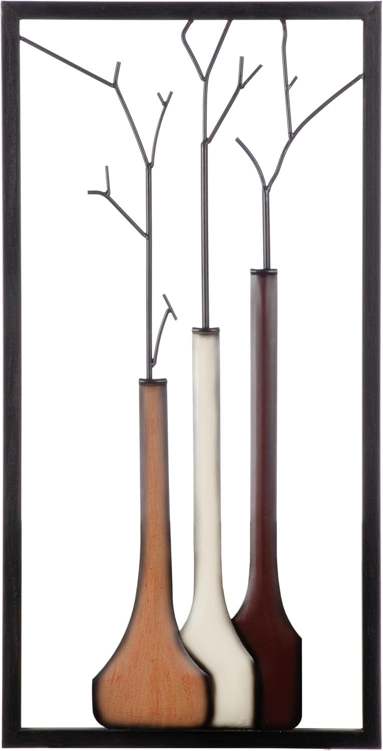 Wandbild Set Vase Herbst Winter MF Premium Edition 2 Teilig Metall