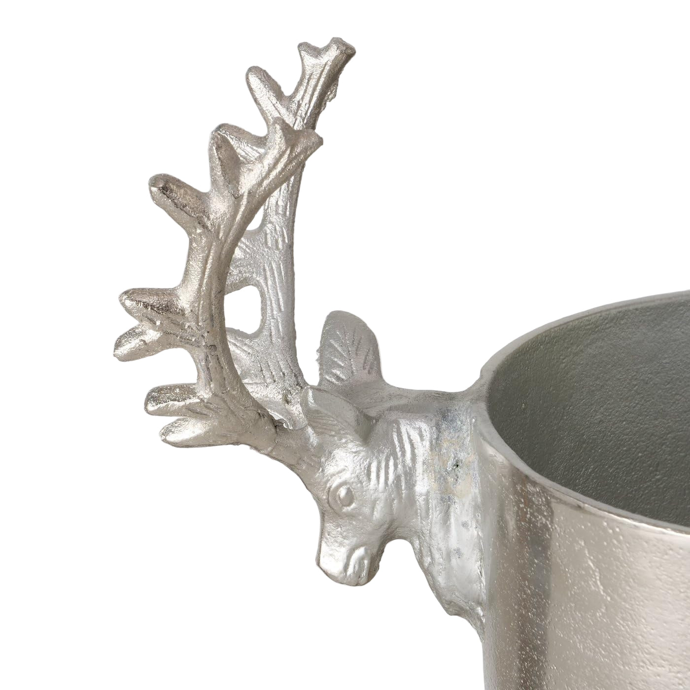 Sektkühler Elomir – Eleganter Hirschkopf-Design-Kühler in Silber