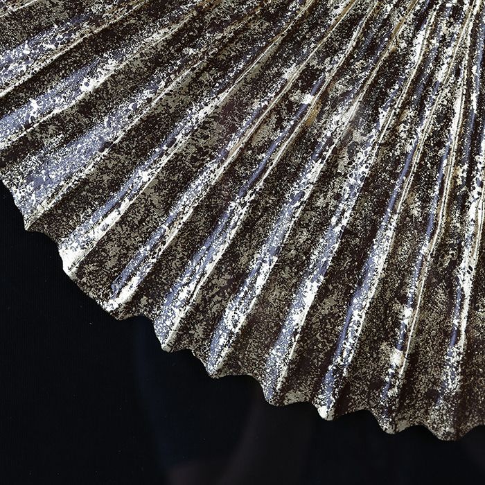 Wandobjekt 'Plato' - Handgefertigtes Holz/Glas Kunstwerk, Goldfarben/Schwarz, 80x80 cm