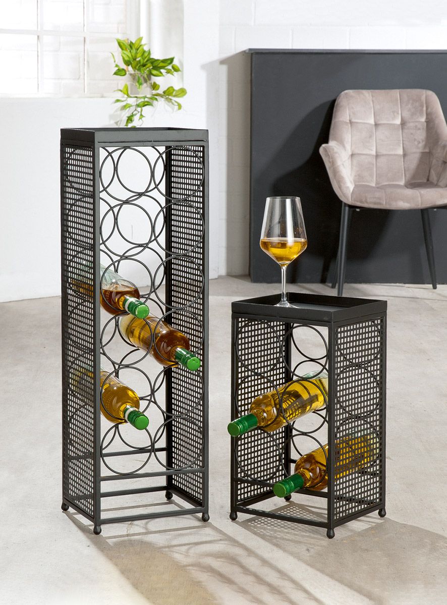 2er Set Metall Weinregal "Retino" – Elegante Präsentation und stilvolle Lagerung
