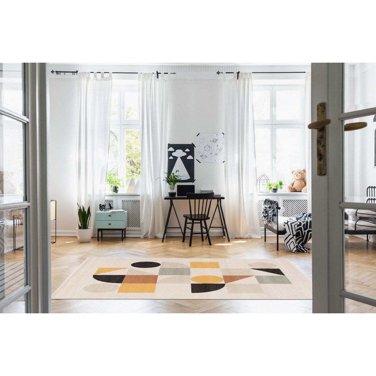 Moderner moderner geometrischer Teppichmodul