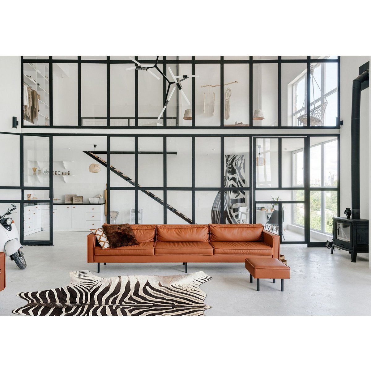 Nakuru Zebre Hautstil Teppich