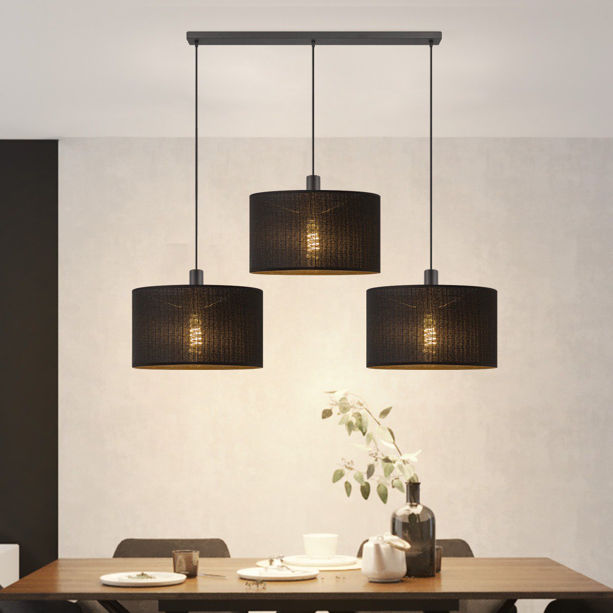 Zuhause süße Haushaltslampe Leinwand - XXL Strahl 3L - Schwarz - 50 cm