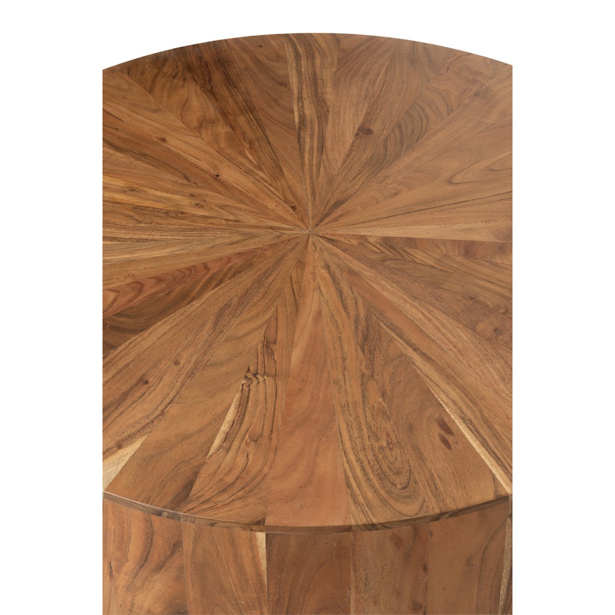 Runder Couchtisch aus Akazienholz – Natürliches Design für stilvolle Wohnräume