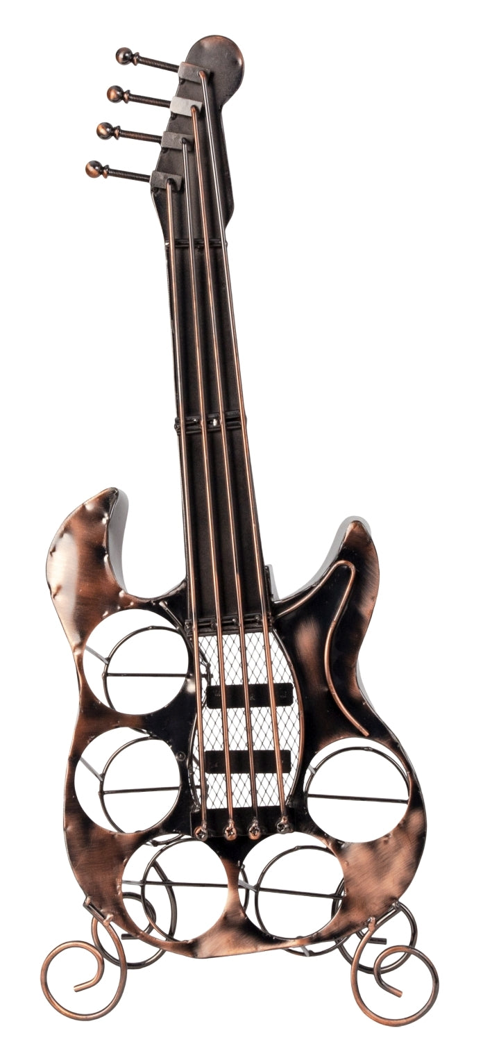 Flaschenregal Gitarre Metall Bronze Kupfer Design