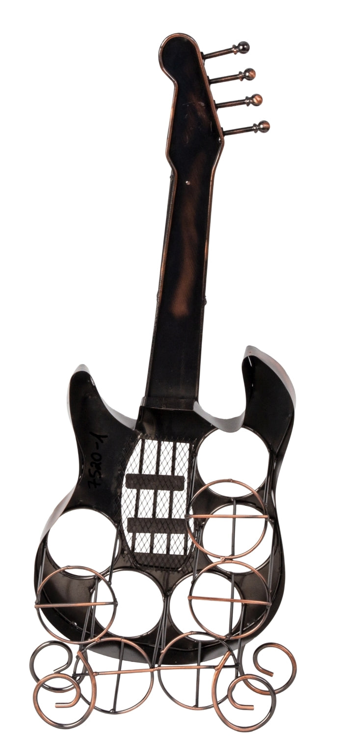 Flaschenregal Gitarre Metall Bronze Kupfer Design
