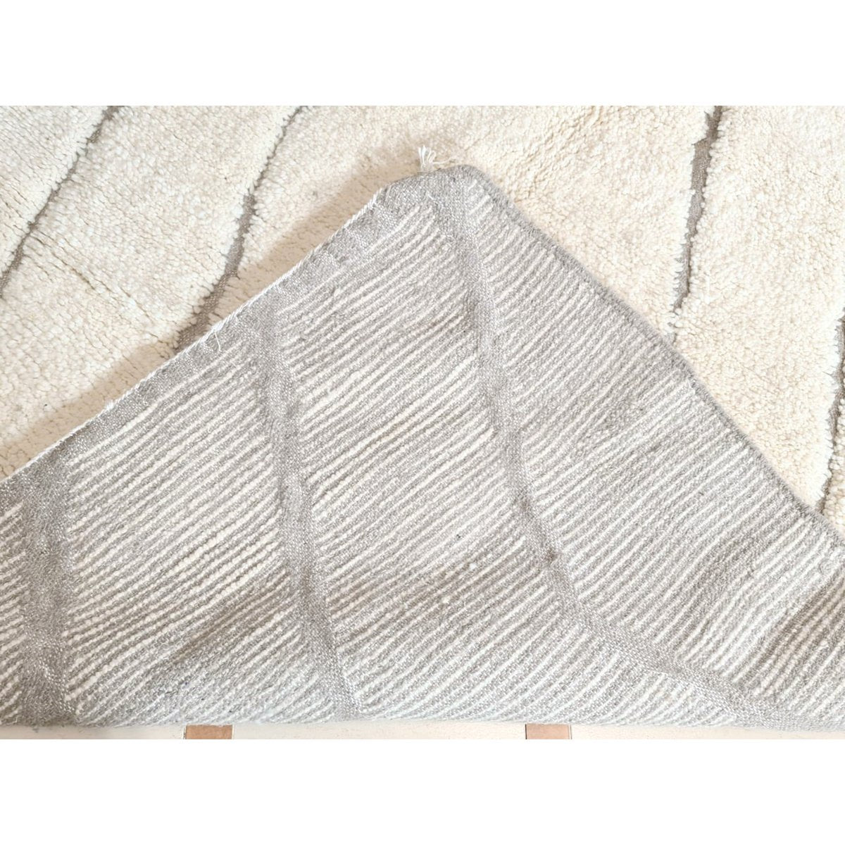 Authentischer marokkanischer Berberteppich aus Wolle El Jadida 190 x 292 cm