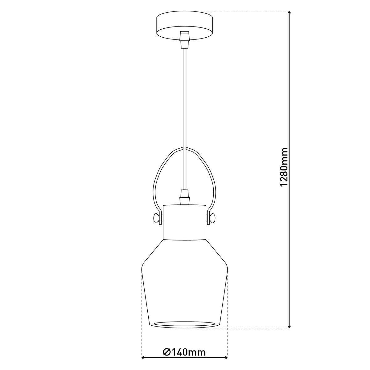 Glas Pendelleuchte "ALEX"