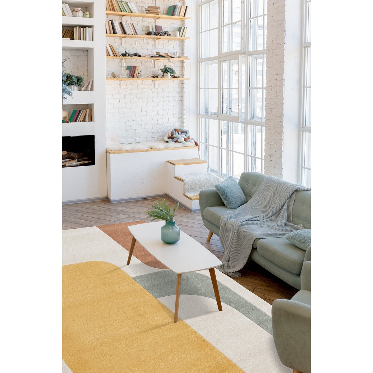 Weicher und einfacher Wartungsteppich für eine warme Innensäule