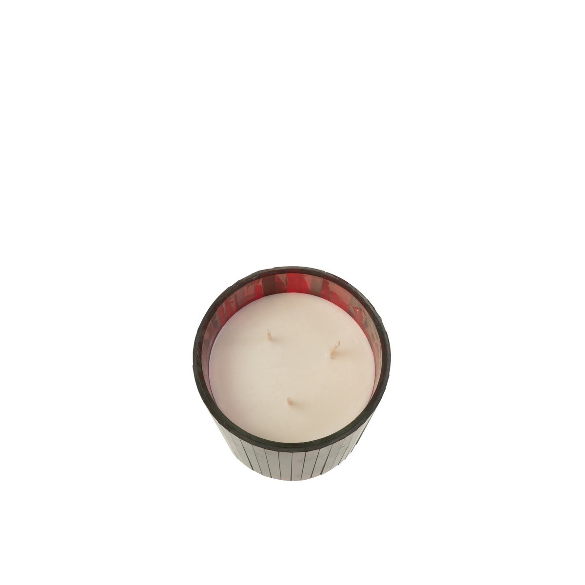 J-Line Duftkerze Noa – Ruby Red – Glas – Rot – klein – 35U