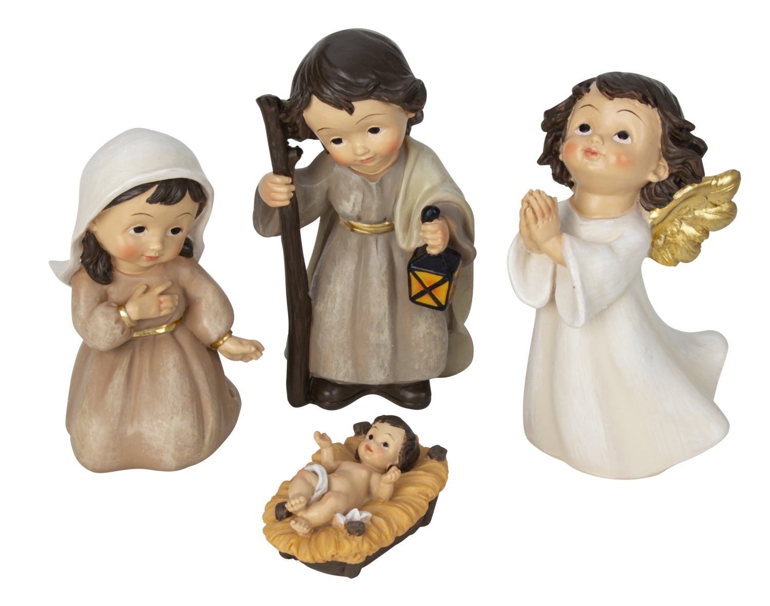 Weihnachtskrippen Set Heilige Familie 11tlg Krippenfiguren Handbemalt