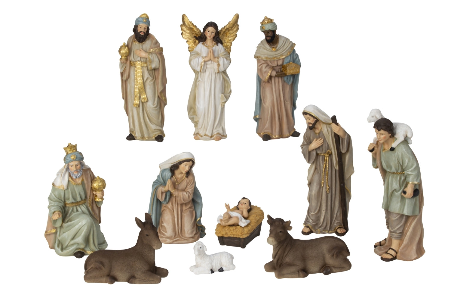 Weihnachtskrippen Set Florentino 11tlg Krippenfiguren Polyresin
