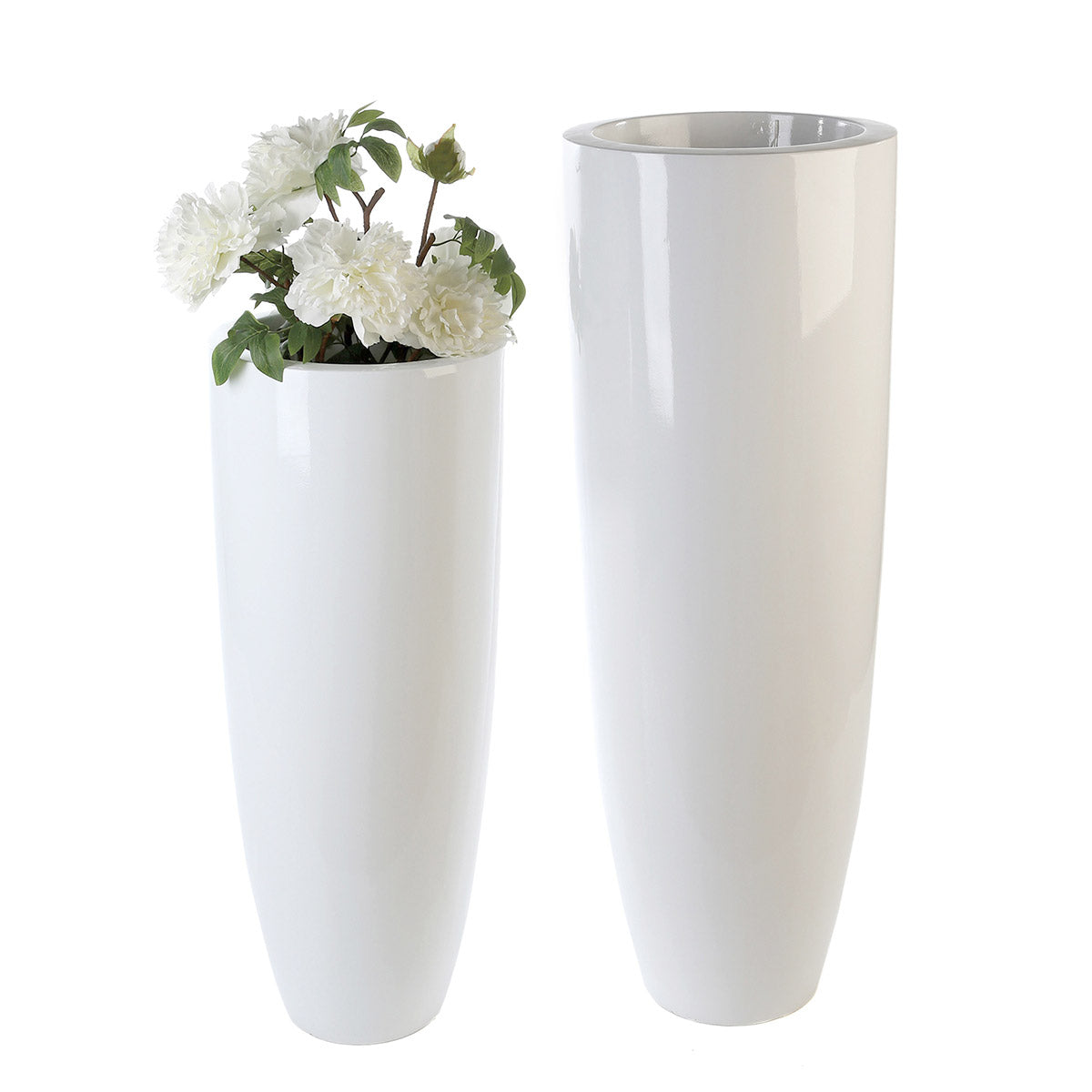 Übertopf Konus XXL moderner Pflanzkübel weiß 90cm oder 117cm