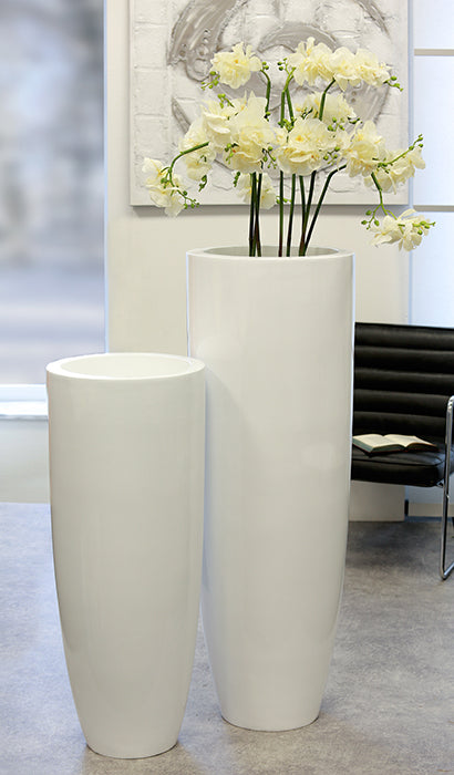 Übertopf Konus XXL moderner Pflanzkübel weiß 90cm oder 117cm