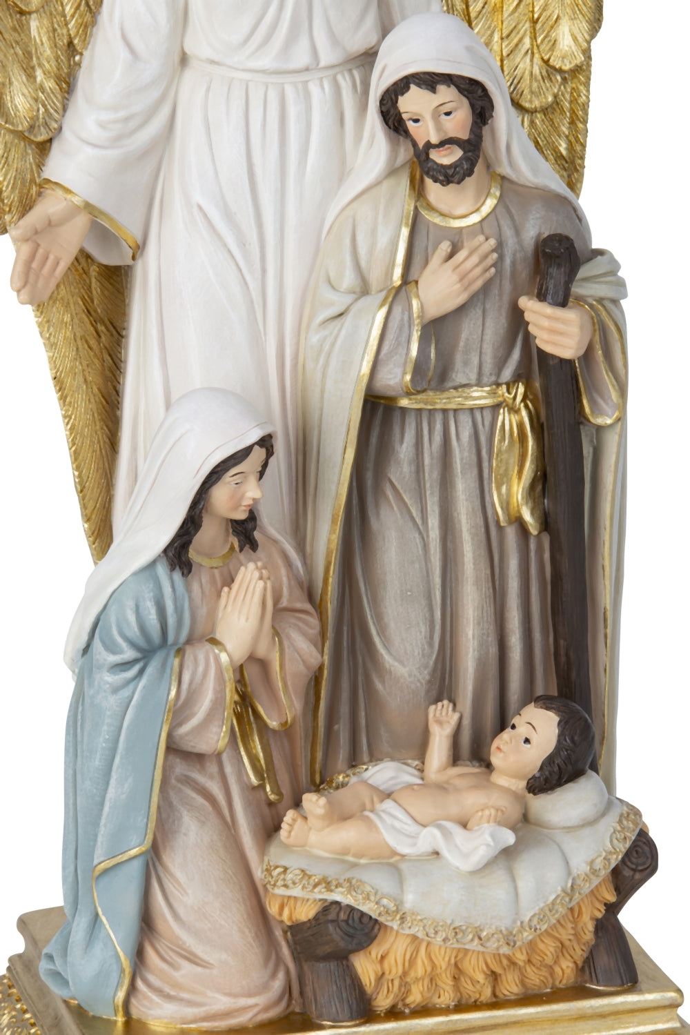 Heilige Familie Figur Celestina Weihnachtskrippe mit Engel 31cm