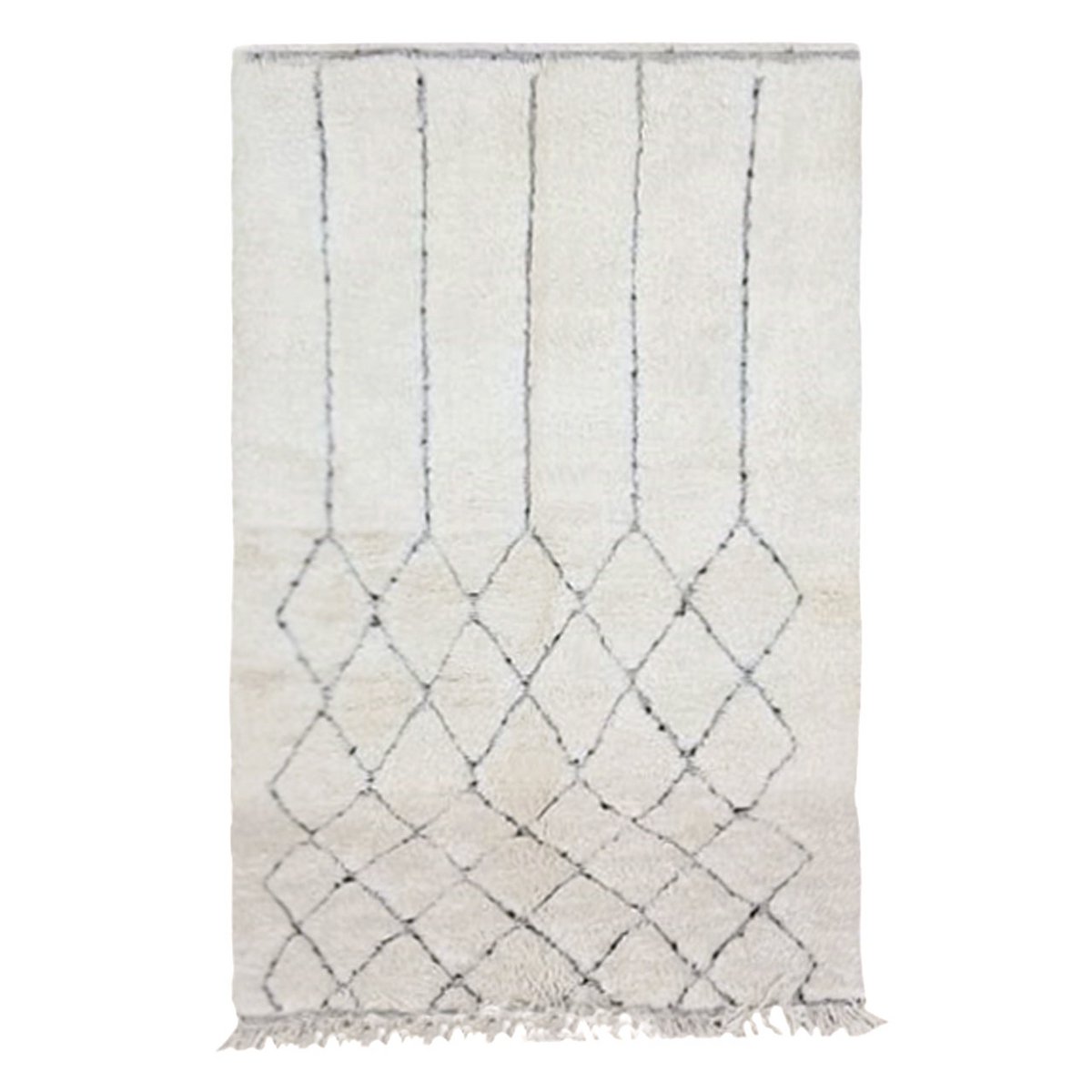 Berberteppich Beni Ouarain reine Wolle 157 x 265 cm