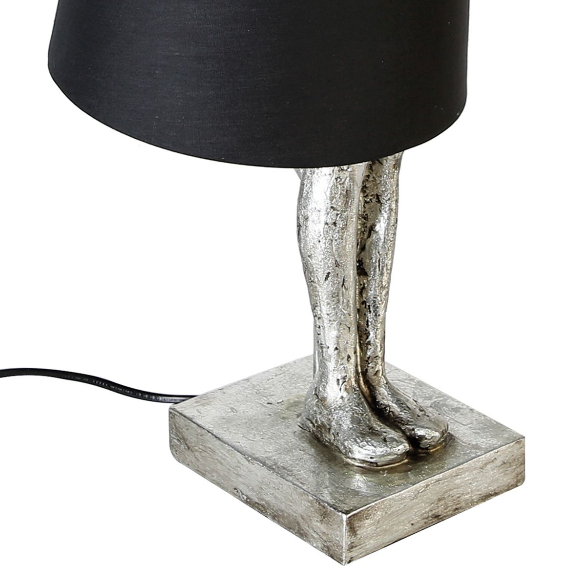 Poly Lampe "Man" - Antik Silber/Schwarz Exklusives Design