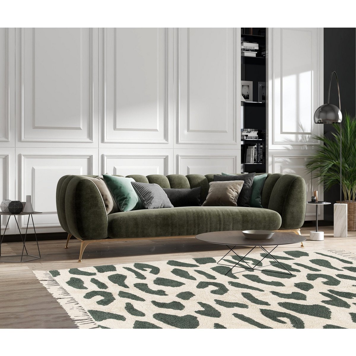 Leo Leopard gedruckter Baumwollteppich