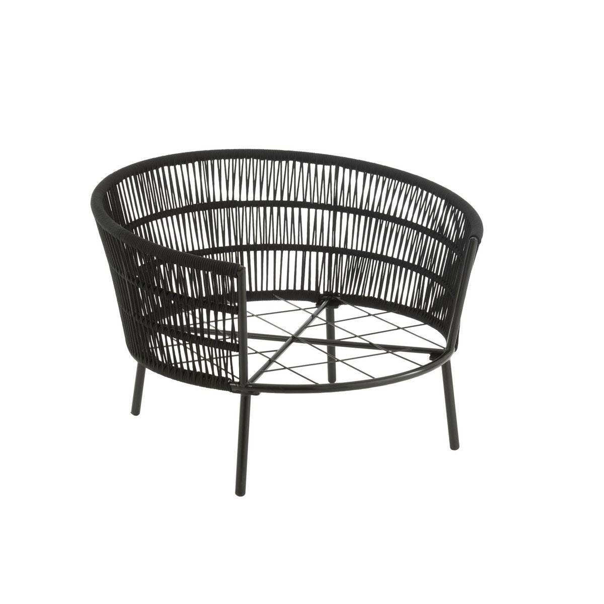 Lounge Sessel Joa Rattanlook schwarz für Garten oder Terrasse