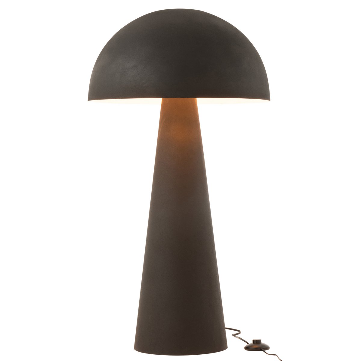 J-Line Stehleuchte Mushroom – Metall – Schwarz – extra groß