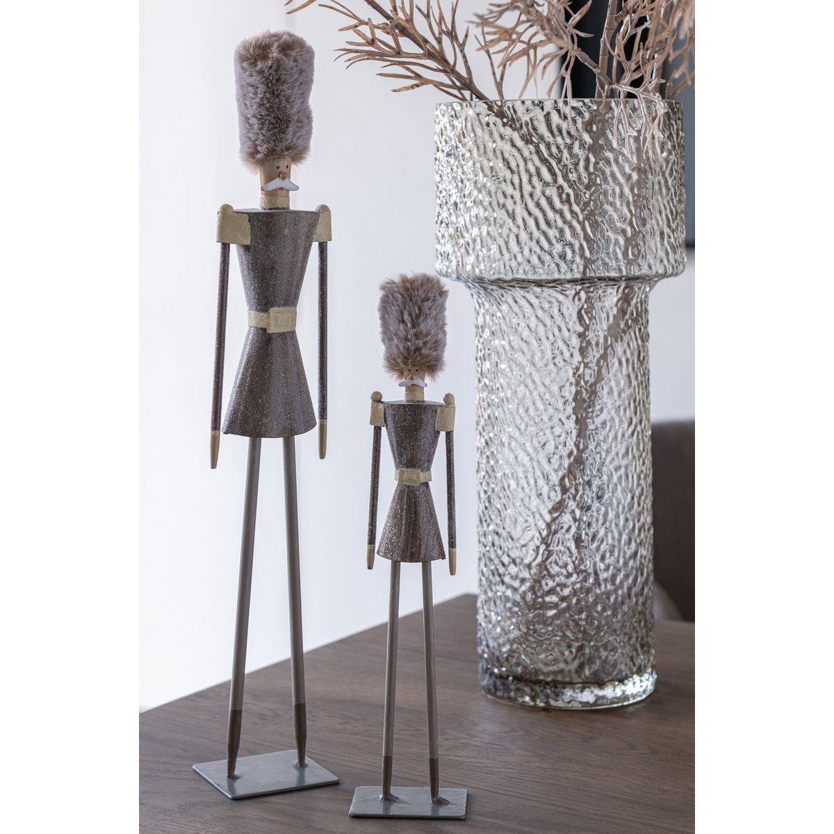 J-Line Soldier Pelzmütze Metallgrau Medium