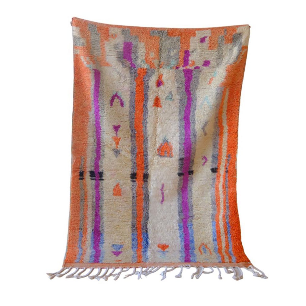 Zeitgenössischer Berber Berber Teppich Boujaad 140 x 212 cm