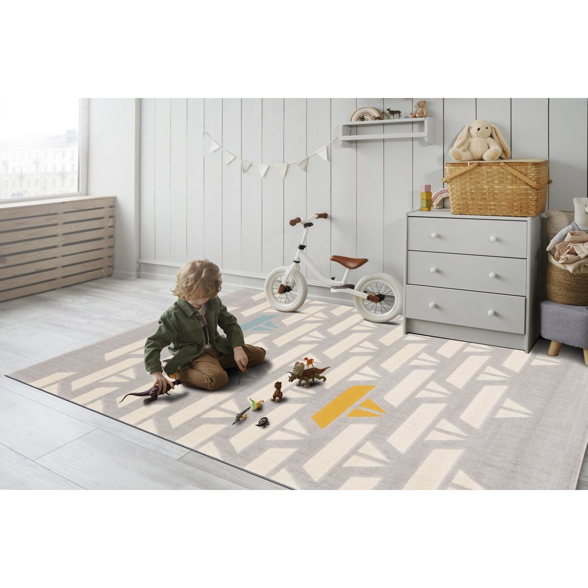 Weicher Kinder Teppich verspielte Musterboote