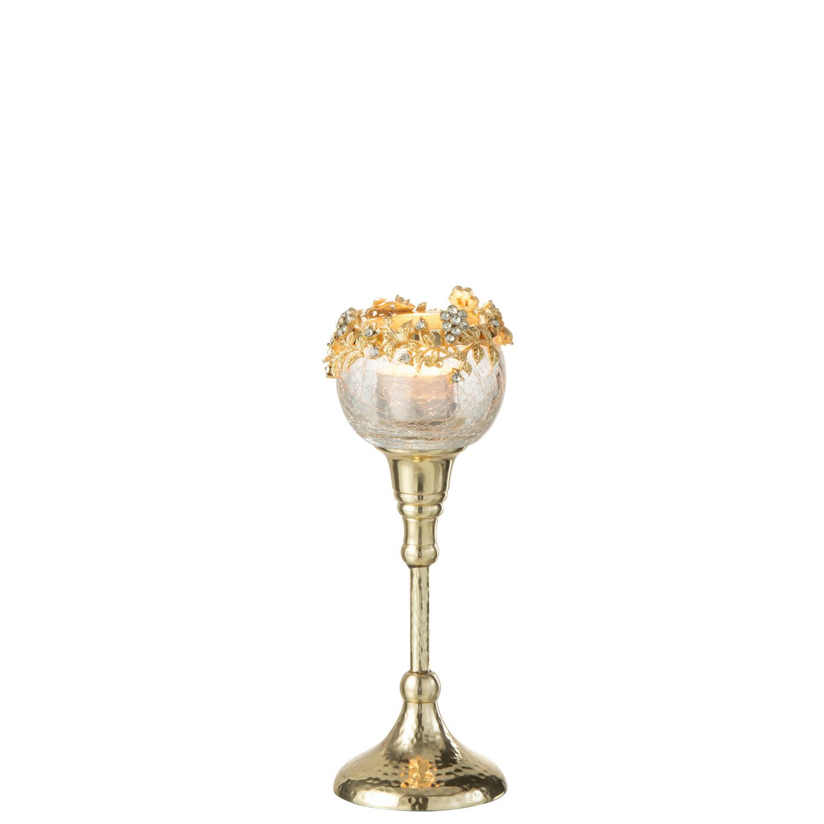 Kerzenhalter Celina Klein Glas Gold 23cm