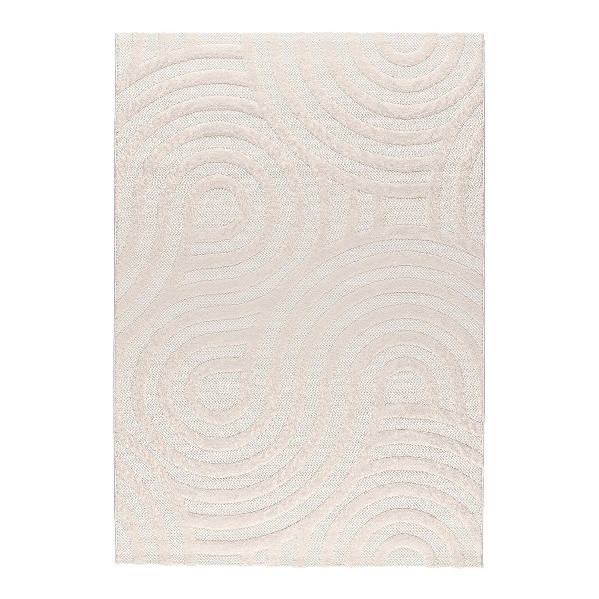 Weicher Teppich mit drei dimensionalen Effekten neutrale Trianon -Töne