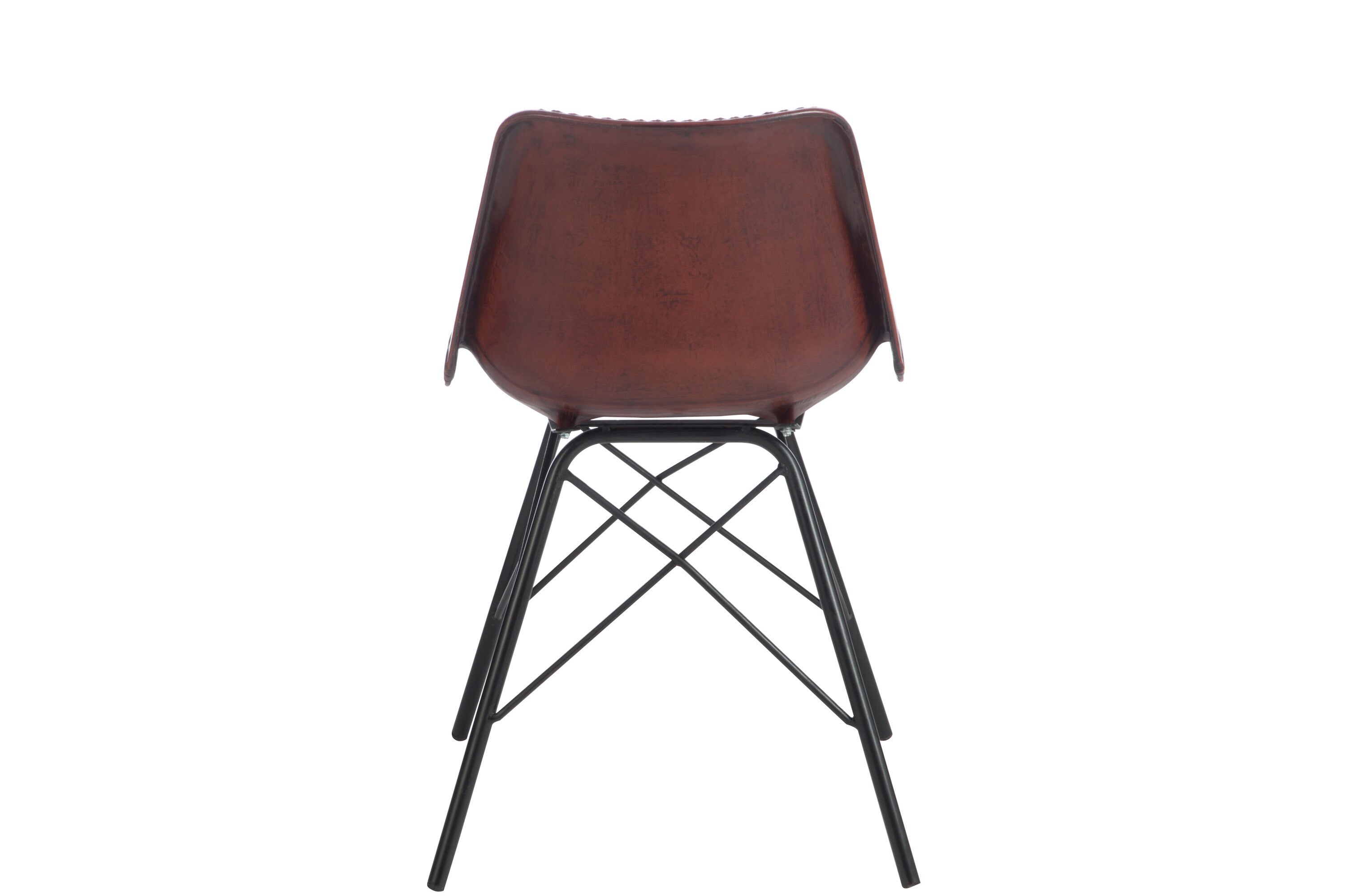 2er Set Loft Echtleder Stühle - Urbaner Chic in Schwarz oder Dunkelbraun