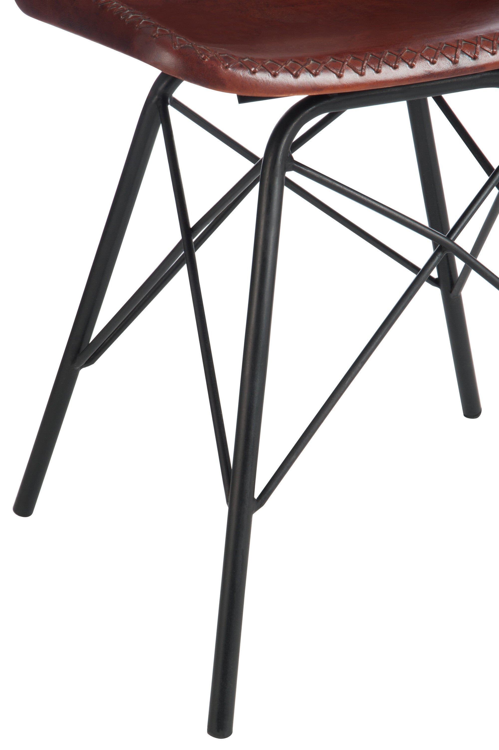 2er Set Loft Echtleder Stühle - Urbaner Chic in Schwarz oder Dunkelbraun