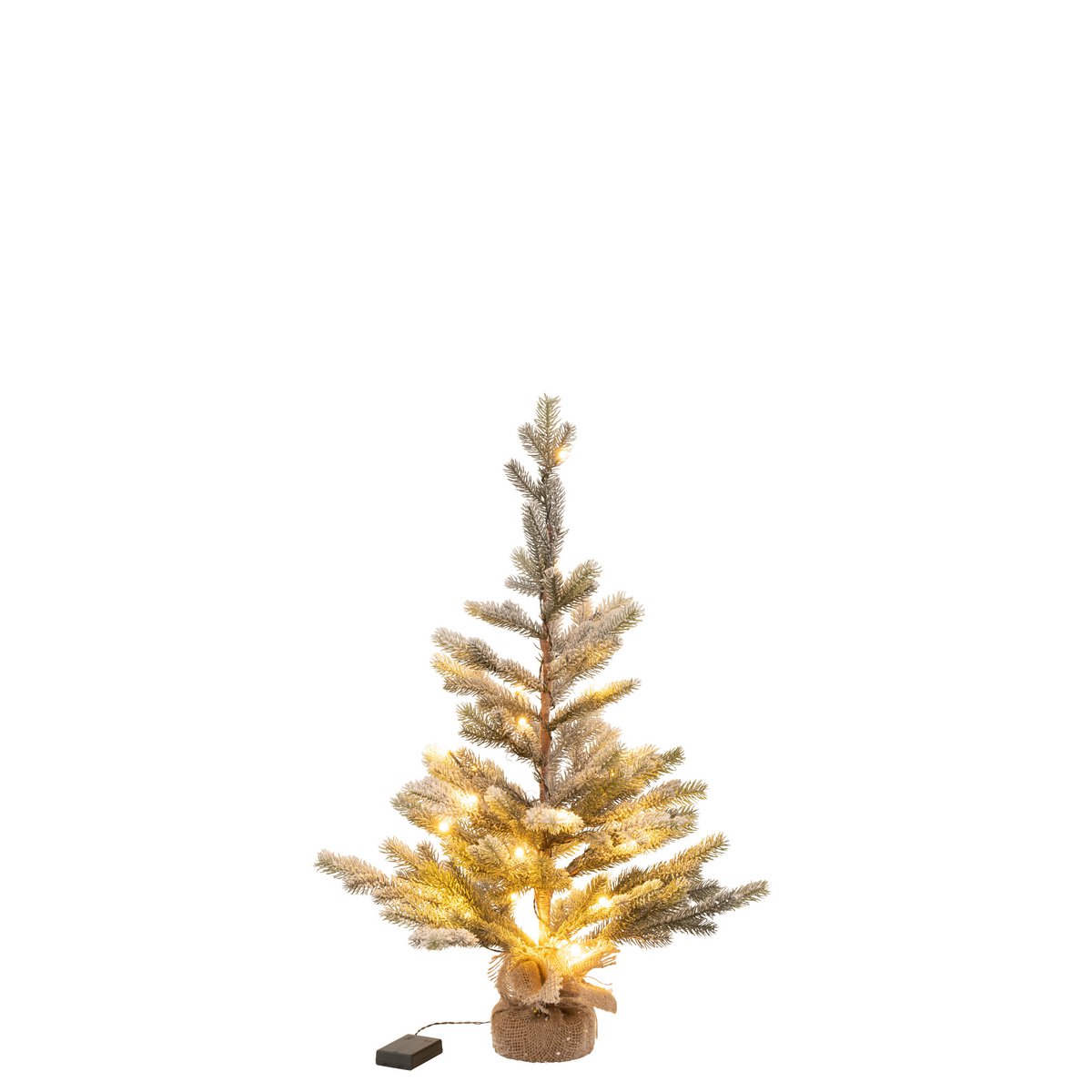 Weihnachtsbaum LED Verschneit Im Topf Kunststoff Grün 81cm Medium