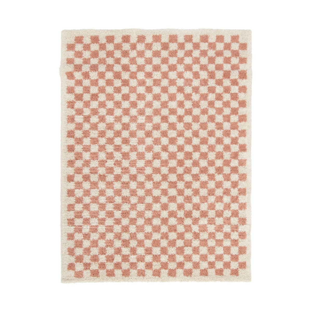 Weicher und sperriger langer Checker -Checkerboard -Checkterteppich