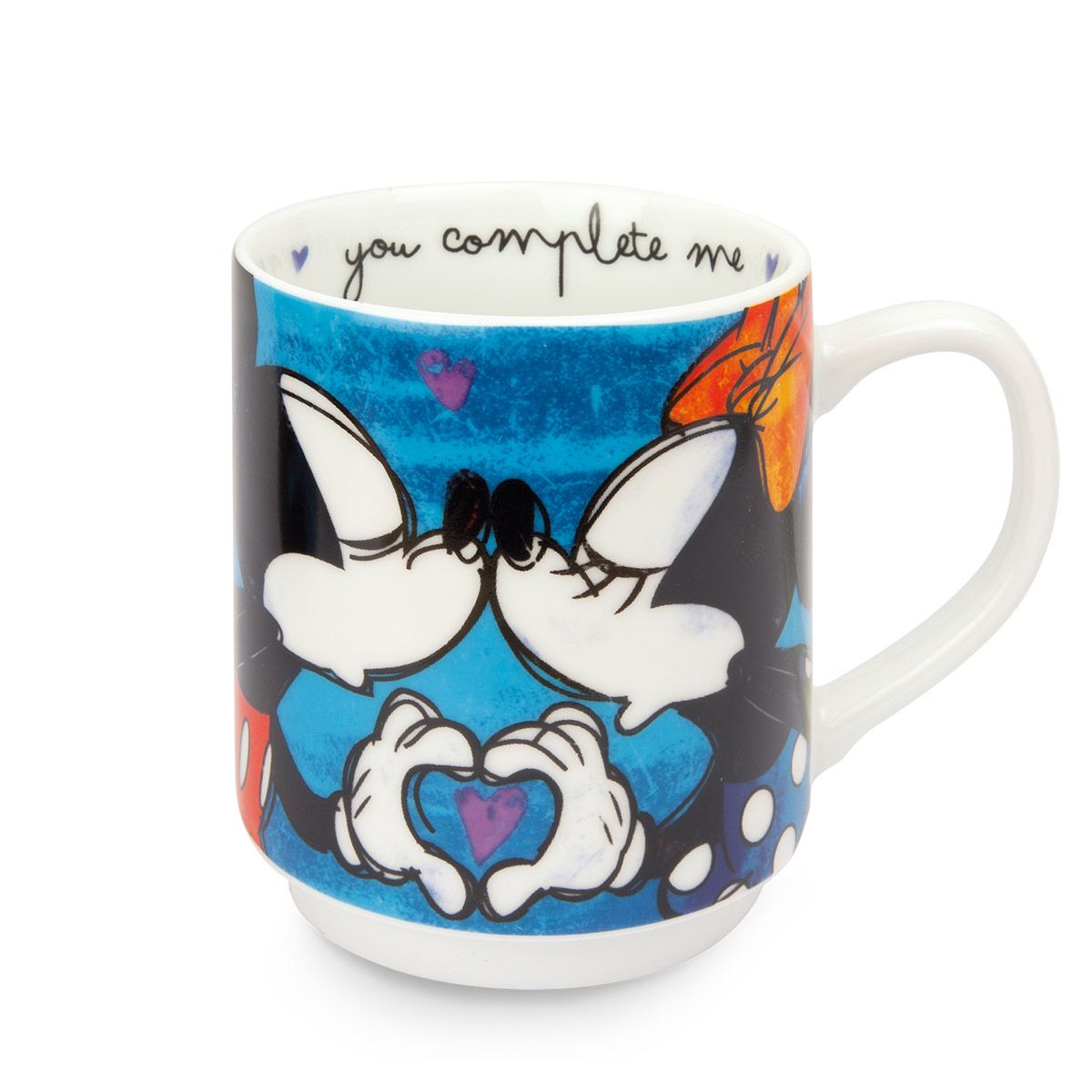 4er Set Disney Stapeltasse 'You Complete Me' – Porzellan, 350 ml, Ideal für Pärchen