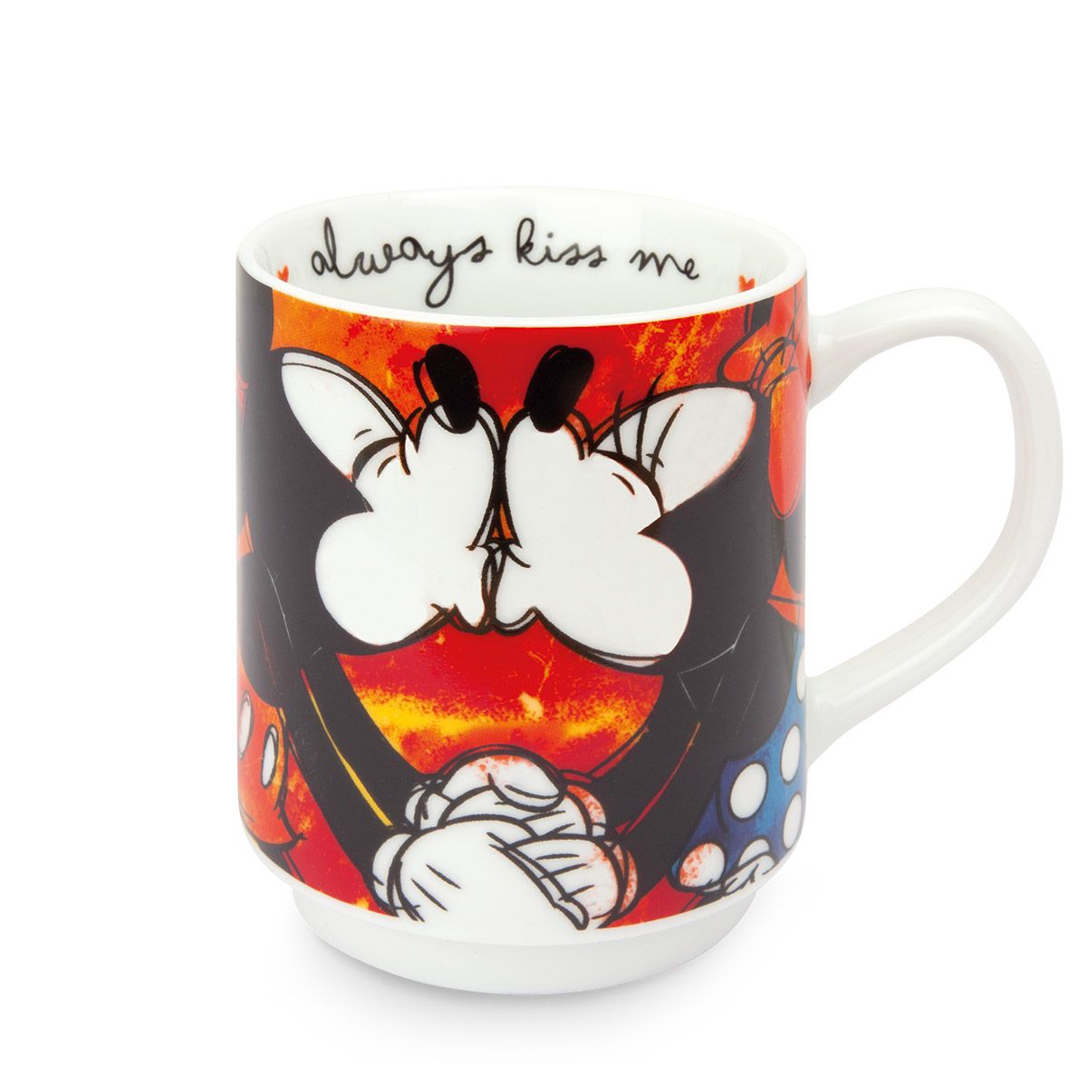 4er Set Disney Stapeltasse 'Always Kiss Me' – Porzellan, 350 ml  in Geschenkverpackung