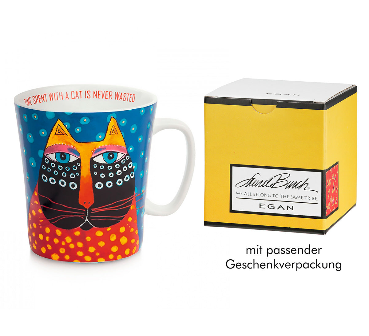 4er Set "Fantastic Felines" Tassen aus Porzellan mit inspirierendem Katzenmotiv