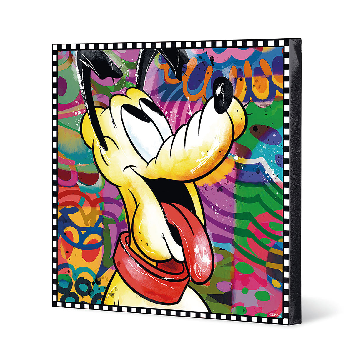 Wandbild Pluto Pop Art mehrfarbig 70x70cm Leinwand quadratisch