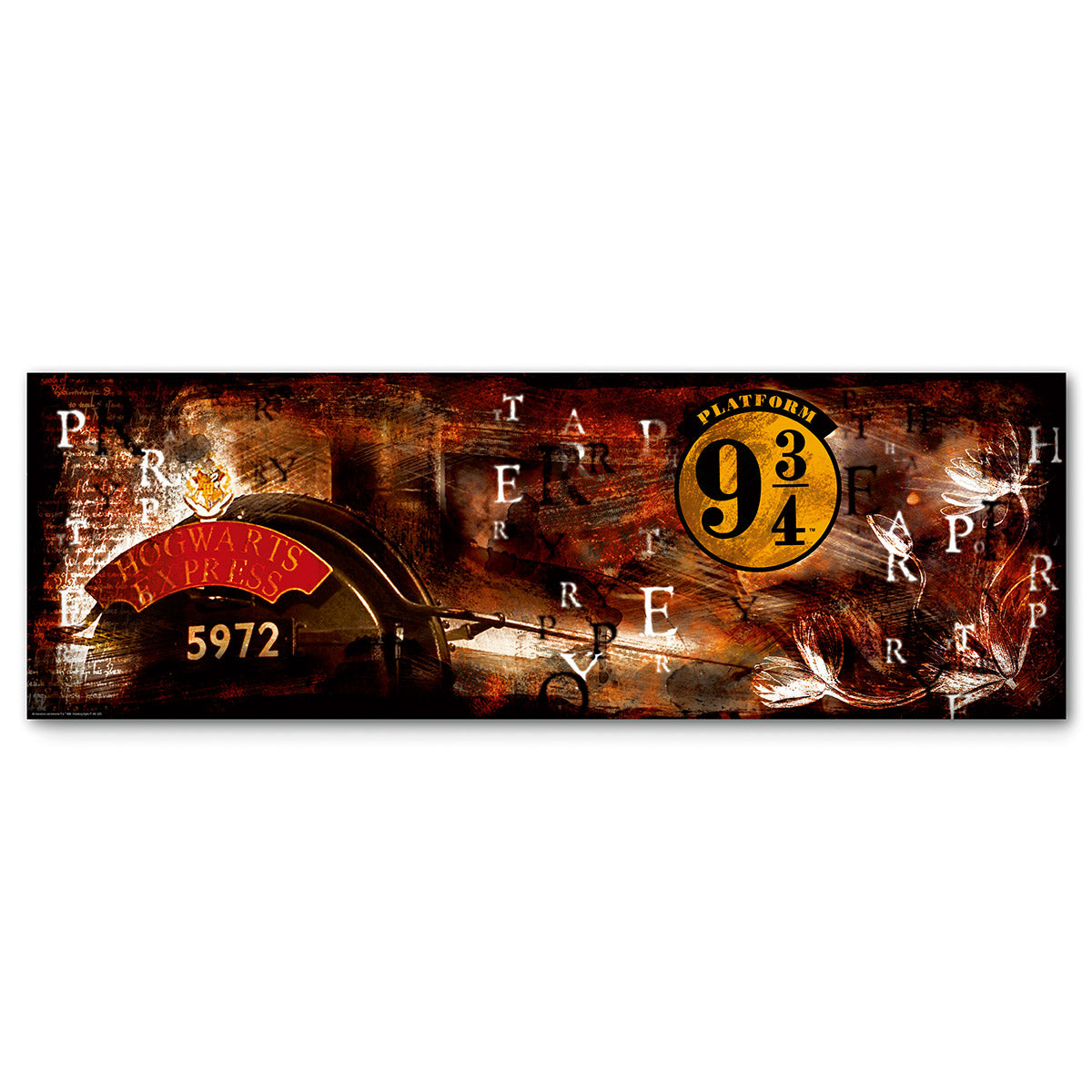 Wandbild Hogwarts Gleis 9 3/4 mehrfarbig 150x50cm Leinwand horizontal