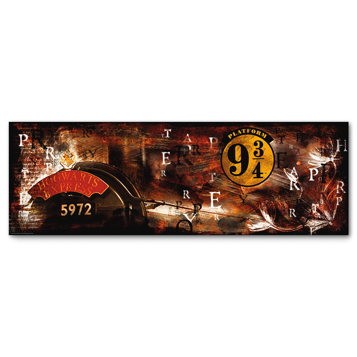 Wandbild Hogwarts Gleis 9 3/4 mehrfarbig 150x50cm Leinwand horizontal