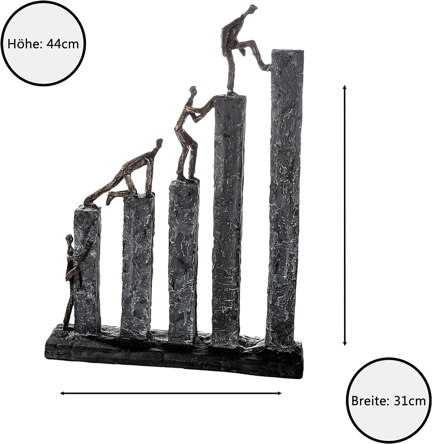 Kletternde Figuren Raise - Handgefertig mit inspirierendem Spruch