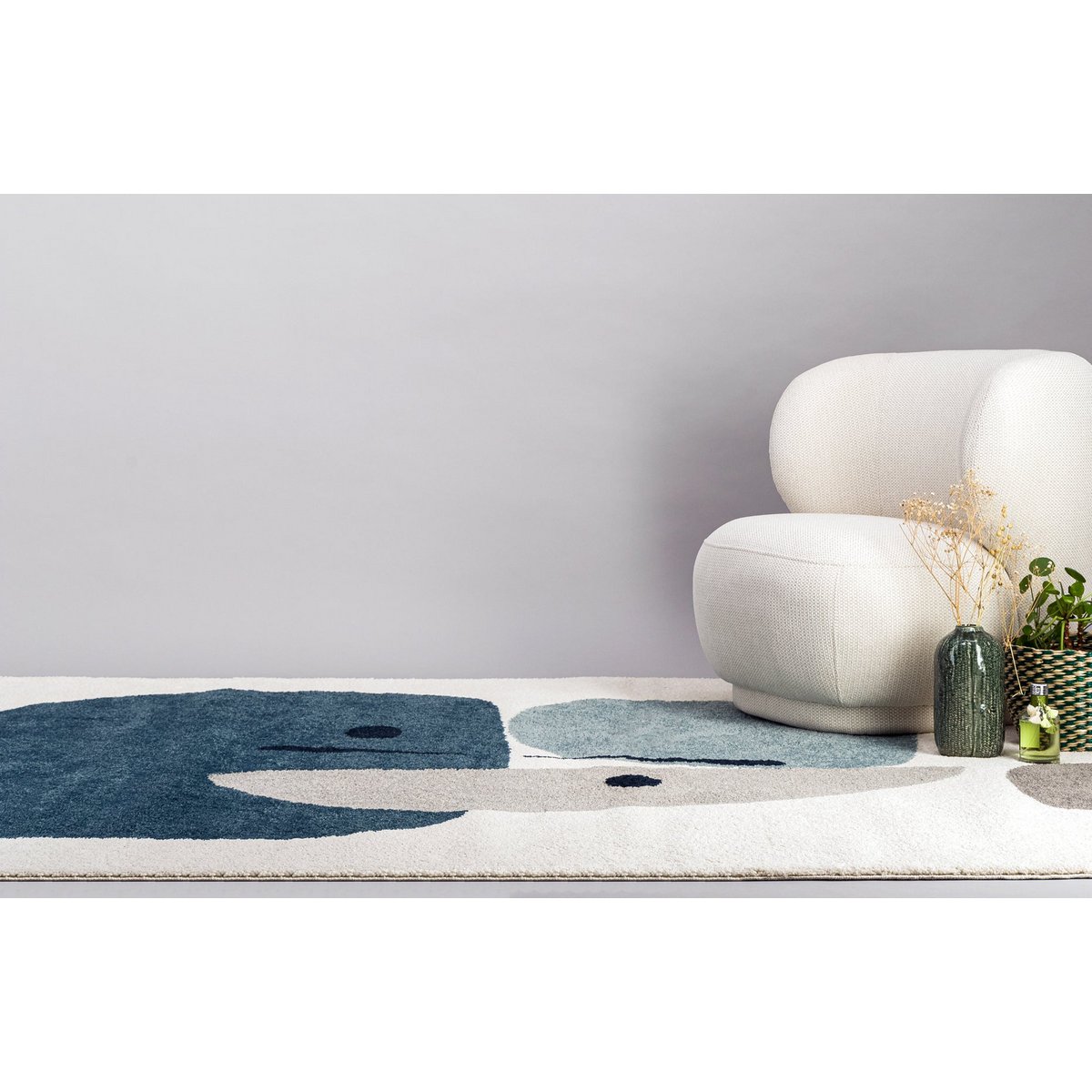 Sanfte geometrische Teppich -Hommage an Joan Miró Collage