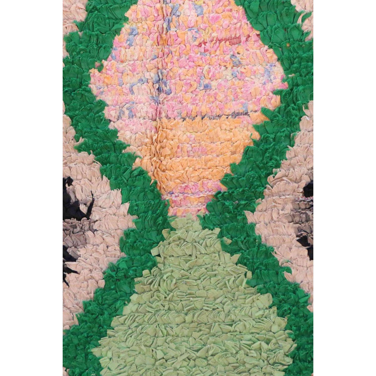 Marokkaner Berber Teppich in recycelten Textilien 89 x 172 cm